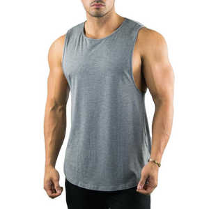 Camisetas sin Mangas Casuales para Hombre, Personalizadas, Transpirables, Ecológicas, de Poliéster/Algodón, con Colores y Tallas Personalizadas - Product Image 1