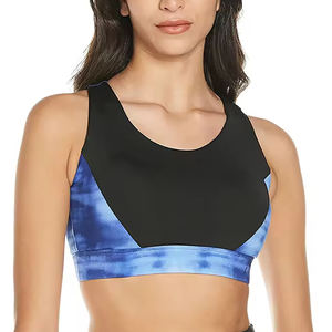 Soutien-gorge de sport de yoga à maintien élevé pour femmes - Design simple respirant avec logo imprimé personnalisé sur le devant - Product Image 1