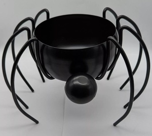 Grand bol à bonbons en aluminium fait à la main en métal noir poli décoration de table d'Halloween pour le bureau à domicile Halloween élégant - Product Image 2