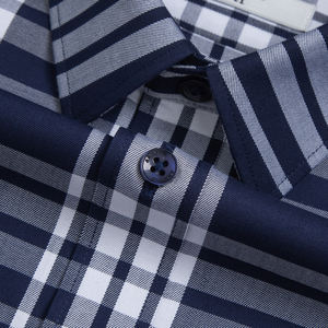 Chemise décontractée rayée pour homme Aristino, 50% bambou 50% polyester, non-tissé, teint en pièce, manches longues, 220g, délai d'échantillon de 7 jours - Product Image 3