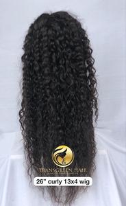 Best Quality 26" Inch HD <b>Lace</b> Frontal Water Wave Wigs Raw Indian Temple Human Hair Vendor Mink Remy Brazilian Wholesales Cuticle - Product Image 4