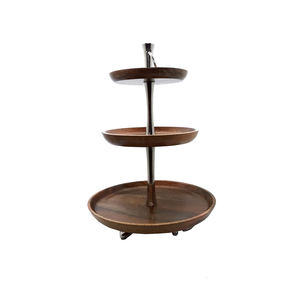 แท่นวางเค้กไม้ธรรมชาติแบบพิเศษอุปกรณ์ในครัวที่ทำจากไม้สำหรับเสิร์ฟเค้กงานกิจกรรม - Product Image 3