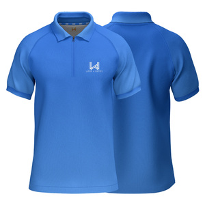 Wear4Games Chemise décontractée à manches courtes avec logo zippé sur le devant Tissu sergé de polyester/coton anti-rétrécissement sérigraphié pour hommes - Product Image 3