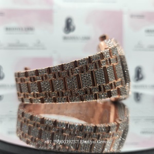 Reloj HipHop con Diamante Moissanite VVS, Acero Inoxidable, Engaste Hecho a Mano, Lujoso con Engaste de Diamantes Hecho a Mano - Product Image 2