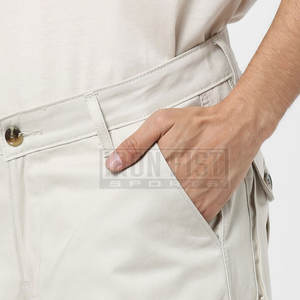 Ropa de calle informal para hombre, pantalones Cargo de ajuste relajado con puños en el tobillo y bolsillos grandes, botón de cintura media con cierre de mosca - Product Image 6