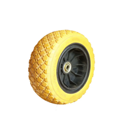 Roues pleines standard en polyuréthane de 10 pouces (300-4) de qualité supérieure pour chariot à main, chariot de manutention, chariot utilitaire, roue pivotante, capacité 200 lbs