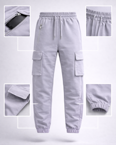 Pantalons cargo pour hommes de haute qualité, pantalons de survêtement baggy personnalisés, coupe droite, cordon de serrage avec poches latérales - Product Image 4