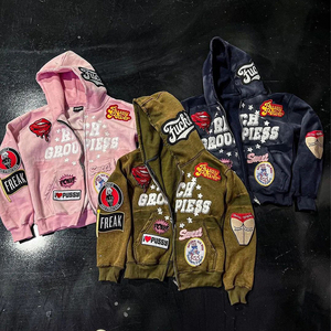 Sudadera con Capucha Unisex para Hombre, con Cordón, Estampado Personalizado, 100% Algodón, Forro de Satén, Bordado, para Invierno - Product Image 1