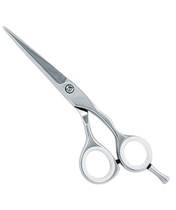 Tijeras de peluquería para diestros de acero inoxidable con acabado satinado afilado recto de 6 pulgadas, nuevo diseño de estilo previo, cabello de salón compensado - Product Image 2