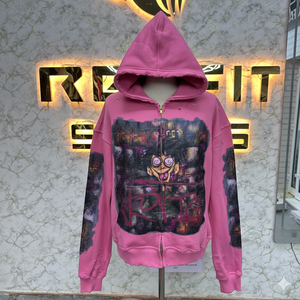 Nouvel arrivage, meilleur prix, sweat à capuche zippé le plus demandé, imprimé d'usine, sweat à capuche fabriqué à bas prix pour hommes - Product Image 4