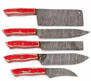 Prix de gros 1 pièce Couteau de chef Santoku moderne en bois et acier inoxydable de marque personnalisée avec étui en cuir - Product Image 3