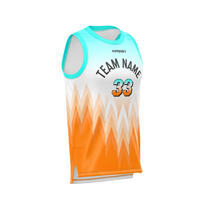 Maillots de basket-ball unisexe de haute qualité, ensemble d'uniformes de sport respirants avec design sans couture, hauts actifs imprimés directement sur mesure - Product Image 6