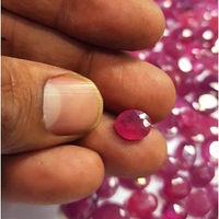 200 Pièces de Pierres Précieuses en Vrac de Qualité IROC, Rubis de Bangkok Rose Naturel Remplis de Verre, Facettes Ovales 10mm 14mm, Lot de 1122 Carats