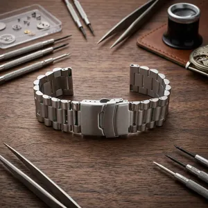 Luxury Unisex GD009 Stainless Steel Smartwatch Band Stainless Steel Buckle Soft Adjustable <b>Watch</b> Strap <b>Watch</b> Bands <b>Watch</b> Part - Product Image 4