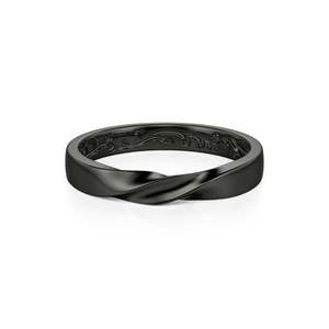 แหวนแต่งงานลายเถาวัลย์สีดำสำหรับผู้ชายของ Jeulia - Product Image 1
