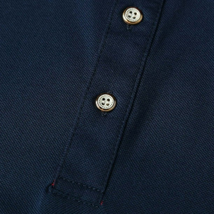 Venta al por mayor de camisetas de polo con logotipo personalizado para hombre, Camiseta con estampado informal, camiseta de manga corta, diseño de tela de rizo sólida para golf - Product Image 5