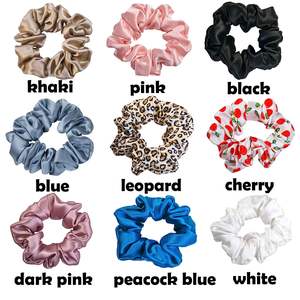 Cravates élastiques pour cheveux en soie 100% avec logo personnalisé Accessoires pour cheveux pour femmes Cravate chouchou OEM fabriquée au Vietnam - Product Image 4