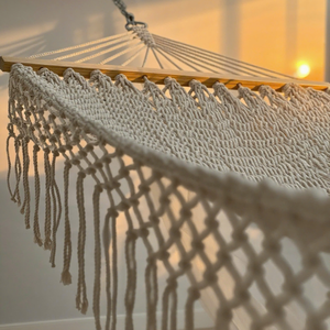 Hamac JNC en macramé de style bohème, fait à la main, pour la détente en intérieur et en extérieur - Product Image 2