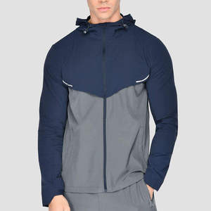 Ensemble de veste de sport imperméable pour homme, veste de survêtement en nylon, fermeture éclair, bande réfléchissante, veste coupe-vent, survêtement pour homme - Product Image 2