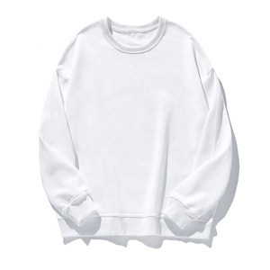 Sudadera de cuello redondo sólido pesado para hombre Sudadera de lana ODM de alta calidad con logotipo personalizado Sudaderas con capucha de invierno OEM - Product Image 3