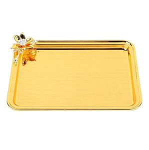 Produit exclusif Plateau de service rond noir métallique élégant avec plateau décoratif de table à manger fini de haute qualité - Product Image 2