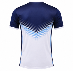 เสื้อฟุตบอลผู้ชายแบบกำหนดเอง เสื้อฟุตบอลระบายอากาศ แห้งเร็ว เสื้อฝึกซ้อมทีมกีฬา OEM - Product Image 2