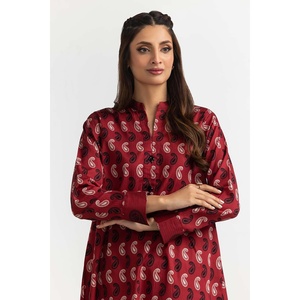 ชุดเซ็ตเสื้อแขนยาวและกางเกงขายาวพิมพ์ลายดิจิทัลสำหรับผู้หญิง 2 ชิ้น พร้อมตกแต่งกระดุม รุ่น IPS-24-09 - Product Image 3