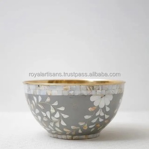 Design élégant en incrustation d'os Bol à mélanger pour ustensiles de cuisine polis Nouvelle caractéristique écologique pour les événements de mariage et à la maison - Product Image 4