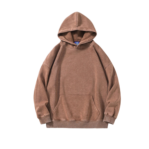 Sweat-shirt homme sur mesure en coton molletonné 280 g/m², coupe ample, effet délavé, pour marques de streetwear américaines, fournisseur en gros - Product Image 3