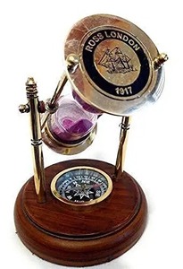 Antique Brass Hourglass Decorative <b>Sand</b> <b>Timer</b> for Office Desk and Home Vintage Collectible - Product Image 3