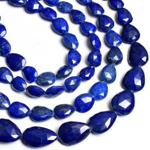 Perles de pierre précieuse Lapis Lazuli bleu en forme de poire à facettes de qualité AAA en vrac pour la fabrication de bijoux en gros - Product Image 5