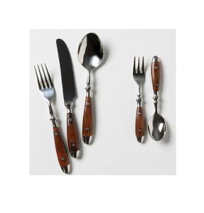 Juego de cubiertos de acero inoxidable con asas de madera de alta calidad, juego de cubiertos de diseño elegante para juego de cubiertos de vajilla - Product Image 2