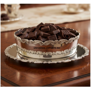 ชามช็อคโกแลตสแตนเลสขัดเงาทรงกลมสำหรับตกแต่งทรงหวานชามช็อคโกแลตใหม่ - Product Image 5