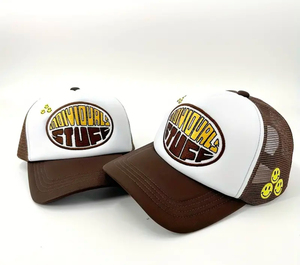 Nouveau design de haute qualité décontracté camionneur chapeau pour hommes 5 panneaux 100% coton sergé commun lettre motif doux respirant casquette de Baseball - Product Image 2