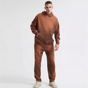 Men's Solid Winter <b>Tracksuit</b> Set Velvet <b>Velour</b> 100% Polyester Custom Windbreaker Breathable Unisex Acid Wash - Product Image 3
