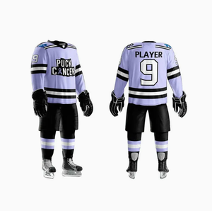 Uniforme de hockey brodé personnalisé en polyester 100% Service OEM Vêtements de hockey sur glace sublimés de haute qualité pour l'entraînement Ensembles vierges - Product Image 3