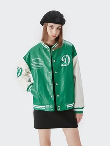 Chaquetas Varsity de Invierno Personalizadas para Mujer al por Mayor, Chaquetas Bomber de Béisbol de Cuero - Product Image 2