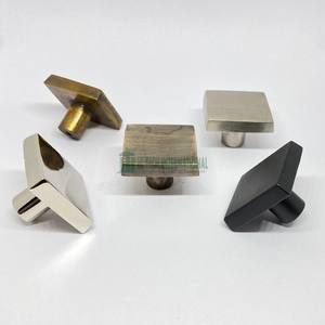 Perillas cuadradas de latón macizo para armario, nuevo acabado personalizado, pulido antiguo, níquel negro, tirador de cajón, Hardware, gran oferta - Product Image 4