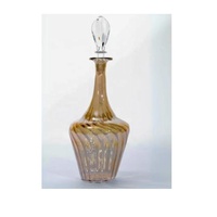 Bouteille de parfum en verre ornée et délicate faite à la main avec bouteille de parfum Decenter en verre doré doré meilleur cadeau pour la décoration des hommes et des femmes