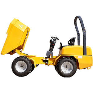 Mini-dumper sur chenilles jaune avec moteur diesel Kubota, pompe hydraulique Eaton, nouvelle haute efficacité 75KW - Product Image 6
