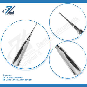 Lindo Levian 2.5mm ascenseur de racine droite allemand d'ascenseurs d'extraction dentaire en acier inoxydable de haute qualité fabricant Pakistan - Product Image 4