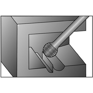 ดอกกัด KUD สำหรับเครื่องเจาะฟัน ขนาดก้าน 3 มม. เส้นผ่านศูนย์กลางหัวคาร์ไบด์ 2.7 มม. ความยาวหัวคาร์ไบด์ ผิวเงา KVZ 4 RUKO Toothing - Product Image 4