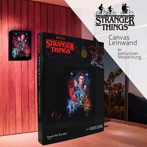 ภาพพิมพ์บนผ้าใบ Stranger Things พร้อมกรอบสีดำ - Product Image 2