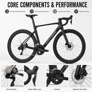 Vélo <span class=keywords><strong>de</strong></span> ville tout carbone CYCTRAC R18 Racing Edition SHIMANUO-R7120 24 vitesses, moteur <span class=keywords><strong>de</strong></span> moyeu arrière électrique à vitesse variable, double frein à disque - Product Image 3