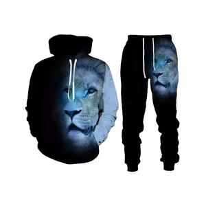 Survêtement personnalisé de qualité supérieure vêtements pour hommes maillot de couleur gris bleu personnalisé avec pantalon gris survêtement pour hommes - Product Image 5