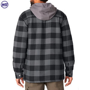 Chaqueta de franela de manga larga para hombre, Material de franela con estampado de logotipo personalizado de alta calidad, 2022 - Product Image 2
