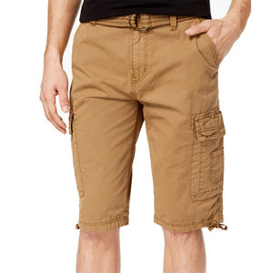 Pantalones cortos cargo multibolsillos con estilo para hombre, pantalones cortos ligeros y cómodos de verano para exteriores con cintura ajustable, logotipo estampado personalizado - Product Image 4