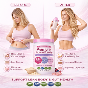 Proteína en Polvo para Mujeres OEM con Probióticos, 2 lb (20 g), Colágeno de Suero, 5 Mil Millones de UFC, Enzimas Digestivas, Salud Intestinal, GMP, Marca Privada - Product Image 3