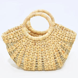 Artex Dong Thap Sac à main en jacinthe d'eau tissée avec poignée ronde pour une utilisation à la mode et écologique - Product Image 1