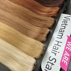 2025 Hot Selling Premium Quality Lightweight Weft <b>Hair</b> <b>Extension</b> 100% Raw Vietnamese Human <b>Hair</b> Full Cuticle Waves Curls Style - Product Image 1